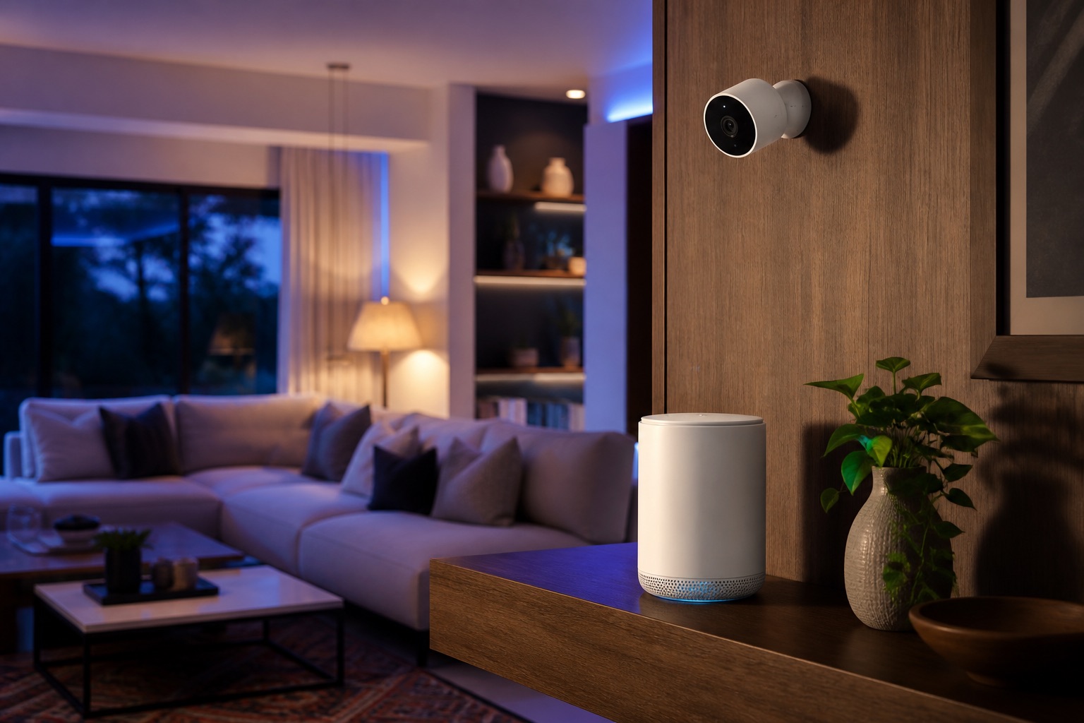 Hogar con WiFi estable y una cámara de seguridad discreta